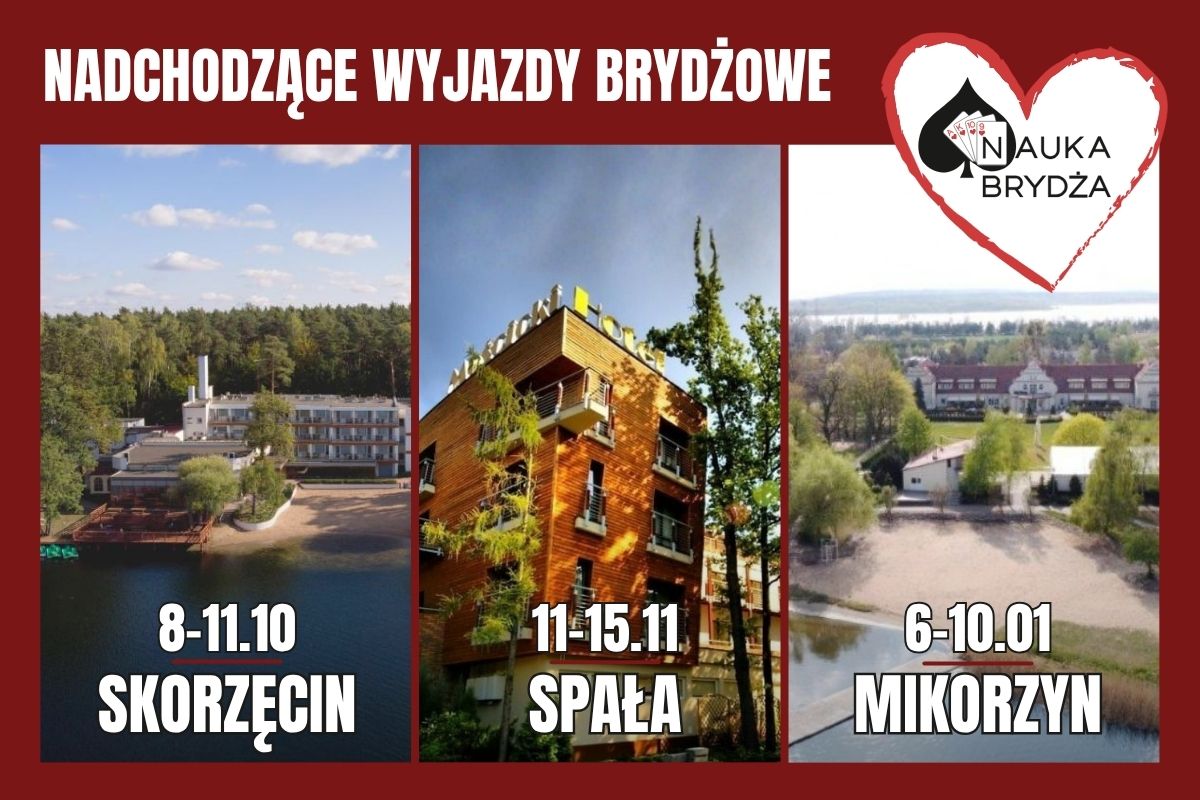 NADCHODZĄCE WYJAZDY BRYDŻOWE